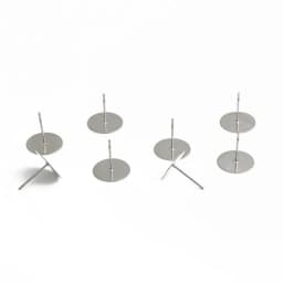 100-200pcs Stainless Steel Blank Post Flat Earring Stud Base Pins Earrings Earplug For DIY Earrings Jewelry Making Accessories