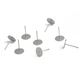 100-200pcs Stainless Steel Blank Post Flat Earring Stud Base Pins Earrings Earplug For DIY Earrings Jewelry Making Accessories