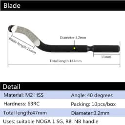 Handle Burr Metal Repair Deburring Tool Kit NB1100 Router Bit Rotary Deburr BS1010 Blades Remover Hand Tool For Wood Plastic