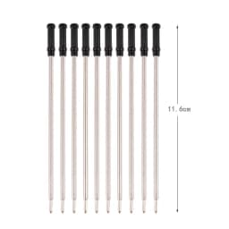 10 Pcs/Lot Rotating Metal Pen Refill Special Ballpoint Pen Refill Rod Cartridge Core Ink Recharge Black Blue Ink 11.6cm