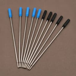 10 Pcs/Lot Rotating Metal Pen Refill Special Ballpoint Pen Refill Rod Cartridge Core Ink Recharge Black Blue Ink 11.6cm