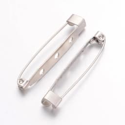 50pcs 15/20/25/32/38/40/45mm Brooch Base safety Pins clasps Jewelry Findings Making Clip Catch Pin Back Brooch