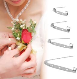 50pcs 15/20/25/32/38/40/45mm Brooch Base safety Pins clasps Jewelry Findings Making Clip Catch Pin Back Brooch