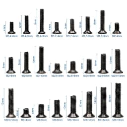 720pcs countersunk flat head phillips small mini screw set m1.4 m1.7 m2 m2.5 m3 carbon steel computer notebook laptop screws kit