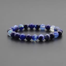 Beaded Bracelet 8mm Natural Stone Beads Black Onyx Lava Tiger Eye Agate Quartz Healing Energy For Women Men Yoga Chakra Jewelry