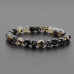 Beaded Bracelet 8mm Natural Stone Beads Black Onyx Lava Tiger Eye Agate Quartz Healing Energy For Women Men Yoga Chakra Jewelry