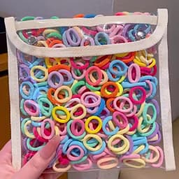 50pcs/Set Girls Colorful Nylon Small Elastic Hair Bands Children Ponytail Holder Scrunchie Headband Kids Hair Accessories