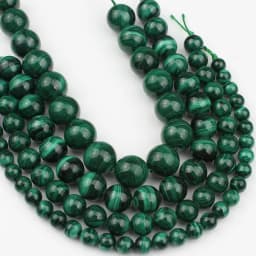 Natural Genuine Stone Beads Green Malachite Round Loose Beads For Jewelry Making DIY Bracelet Accessories 7.5'' 6/8/10/12mm