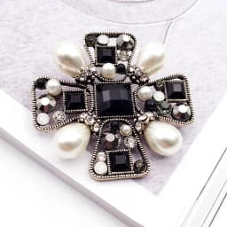 Retro Famous Luxury Brand Designer Brooch High Quality Big Pearl 5 Jewelry Brooches Pins Broach For Women Sweater Dress