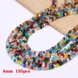 Yanqi 38 Color High quality Triangle Crystal Beads 4mm 130pcs Loose Crystal Glass Beads For Jewelry Making DIY Earring Necklace