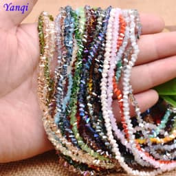 Yanqi 38 Color High quality Triangle Crystal Beads 4mm 130pcs Loose Crystal Glass Beads For Jewelry Making DIY Earring Necklace