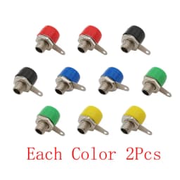 4mm Banana Socket Binding Post Connector 4mm Banana Female Jack Terminal DIY Test Plug Adapter Red Black Green Yellow Blue