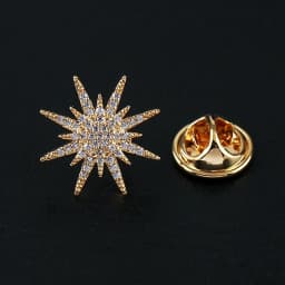High-Grade Fashion Crystal Hexagram Six-Pointed Star Brooch Hijad Lapel Pin Corsage Collar Scarf Buckle Women Men Accessories
