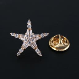 High-Grade Fashion Crystal Hexagram Six-Pointed Star Brooch Hijad Lapel Pin Corsage Collar Scarf Buckle Women Men Accessories