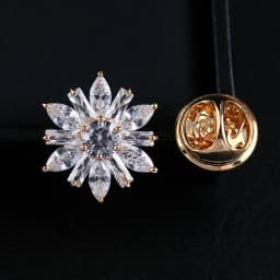 High-Grade Fashion Crystal Hexagram Six-Pointed Star Brooch Hijad Lapel Pin Corsage Collar Scarf Buckle Women Men Accessories