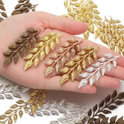 10/20pcs Gold Matal Leaf Charm 19x64mm Pendants for Hair Sticks Accessories Jewelry Making Necklace Findings Handmade Craft DIY