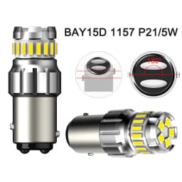 AUXITO 2pcs P21W BA15S LED Canbus 1156 BAY15D 1157 P21/5W LED Bulbs T15 R5W Car Lights 6500K White Brake Lights Reverse Lamp DRL