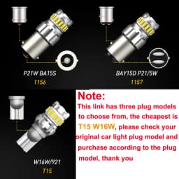 AUXITO 2pcs P21W BA15S LED Canbus 1156 BAY15D 1157 P21/5W LED Bulbs T15 R5W Car Lights 6500K White Brake Lights Reverse Lamp DRL