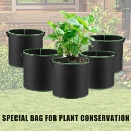 1-10PCS Non-Woven Grow Bags Aeration Fabric Pots with Handles Flower Pot Vegetable/Flower/Plant Grow Bags 3/5/7/10/15/20 Gallon