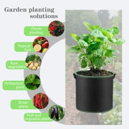 1-10PCS Non-Woven Grow Bags Aeration Fabric Pots with Handles Flower Pot Vegetable/Flower/Plant Grow Bags 3/5/7/10/15/20 Gallon