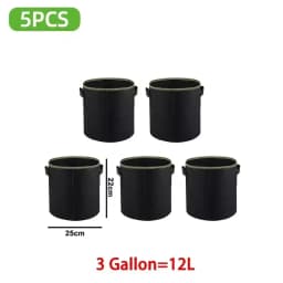 1-10PCS Non-Woven Grow Bags Aeration Fabric Pots with Handles Flower Pot Vegetable/Flower/Plant Grow Bags 3/5/7/10/15/20 Gallon