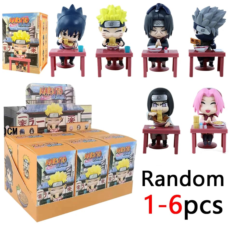 In Stock Naruto Shippuden Ramen Theme Series Blind Box - Chibi Mini PVC Anime Figures - Mystery Sasuke Uchiha & Naruto Toy Gifts