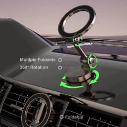 Strong Magnetic Cell Phone Holder Car 360° Swivel Adjustable Back Sticker Holder Magsafe for IPhone 15 Samsung Xiaomi Universal