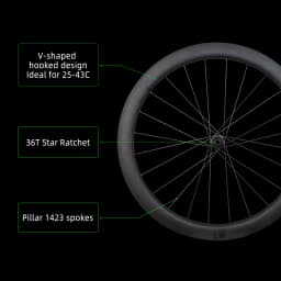 10PLUS Carbon Wheels T Series Disc Brake 700c Carbon Rim 36T Star Ratchet Center Lock Pillar 1423 Spokes Road Racing Wheelset
