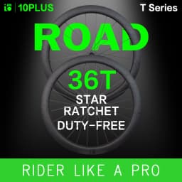 10PLUS Carbon Wheels T Series Disc Brake 700c Carbon Rim 36T Star Ratchet Center Lock Pillar 1423 Spokes Road Racing Wheelset