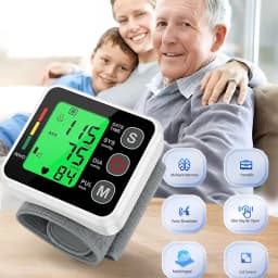 Portable LCD Wrist Blood Pressure Monitor Medical Digital Automatic Sphygmomanometer Heart Rate Pulse Mete Tonometer Health Care