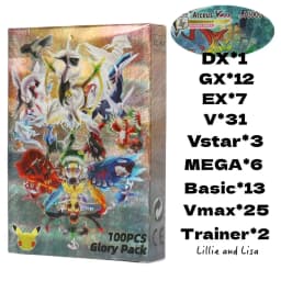 60/100Pcs English Pokemon Cards Shining MEGA GX Vmax TAG EX Vstar V Collection Cards Toys Children Gift