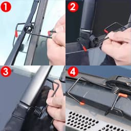 Auto Wiper Blade Arm Tension Spring Booster Alloy Pressure Enhancer Rubber Cover Anti Scratch No Tool Install Strong Grip Fixer