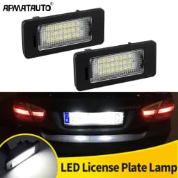 2X White LED Car License Plate Light Bulbs Auto Accessories For BMW E46 X5 E70 X6 E71 E72 E90 E92 E93 E91 M3 E39 M5 E60 E61 E82