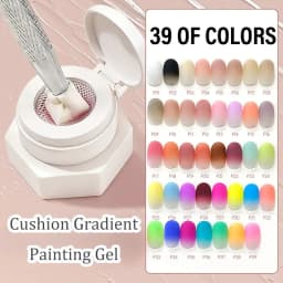 39-Color Air Cushion Patting Gel, High Saturation Blush Gradient Nail Art Gel, No Wipe Painting Transfer UV LED Soak Off Polish