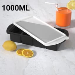 Single Grid 250ml/500ml Silicone Freezer Trays Mold Large Ice Tray Mold Food Storage Box Fresh-keeping for Freezing Soup