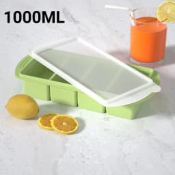 Single Grid 250ml/500ml Silicone Freezer Trays Mold Large Ice Tray Mold Food Storage Box Fresh-keeping for Freezing Soup