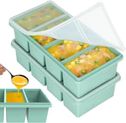 Single Grid 250ml/500ml Silicone Freezer Trays Mold Large Ice Tray Mold Food Storage Box Fresh-keeping for Freezing Soup