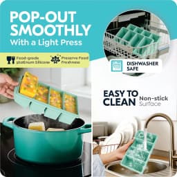 Single Grid 250ml/500ml Silicone Freezer Trays Mold Large Ice Tray Mold Food Storage Box Fresh-keeping for Freezing Soup