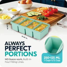 Single Grid 250ml/500ml Silicone Freezer Trays Mold Large Ice Tray Mold Food Storage Box Fresh-keeping for Freezing Soup