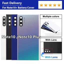 For Samsung Note 10 Plus N970F N975F Battery Back Cover Rear Glass Case Housing Adhesive Camera Lens Replacement for Note 10