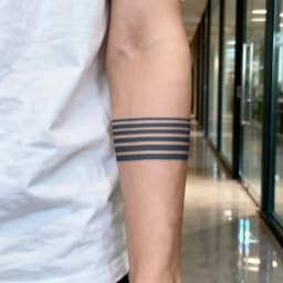 Geometric Line ArmBand Waterproof Temporary Tattoo Stickers, Long-lasting Waterproof for One to Two Weeks, Suitable for Arm, Leg