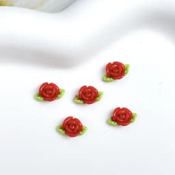 30Pcs Colorful Luminous Resin Rose Nail Art Decorations 3D Sweet Simulated Flowers Nail Charms for Making DIY Manicure Crafts