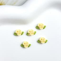 30Pcs Colorful Luminous Resin Rose Nail Art Decorations 3D Sweet Simulated Flowers Nail Charms for Making DIY Manicure Crafts