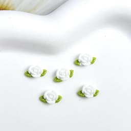 30Pcs Colorful Luminous Resin Rose Nail Art Decorations 3D Sweet Simulated Flowers Nail Charms for Making DIY Manicure Crafts