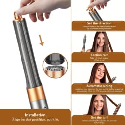 20/30/40mm Conical Long Hair Barrels Attachment Compatible For Dyson Airwrap HS01/05/08 Auto-Curling Iron Curler Voluminous Wave
