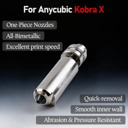 Upgraded Bimetallic Nozzles For Anycubic Kobra X Combo Quick Swap Hotend Nozzle Hardened Steel 0.2/0.4/0.6/0.8mm Kobra X Nozzle