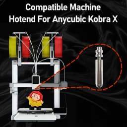 Upgraded Bimetallic Nozzles For Anycubic Kobra X Combo Quick Swap Hotend Nozzle Hardened Steel 0.2/0.4/0.6/0.8mm Kobra X Nozzle