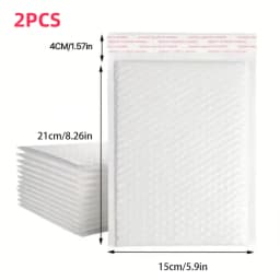 10/50pcs Composite Pearlescent Film Bubble Bag White Garment Packaging Express Bag Thickened Envelope Foam Waterproof Bubble Bag