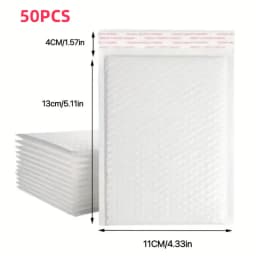 10/50pcs Composite Pearlescent Film Bubble Bag White Garment Packaging Express Bag Thickened Envelope Foam Waterproof Bubble Bag
