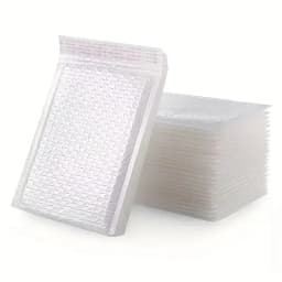 10/50pcs Composite Pearlescent Film Bubble Bag White Garment Packaging Express Bag Thickened Envelope Foam Waterproof Bubble Bag